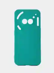 Тёмно-бирюзовый чехол для Nothing Phone (2a), (2a) Plus защитный силиконовый ROSCO матовый с защитой камер