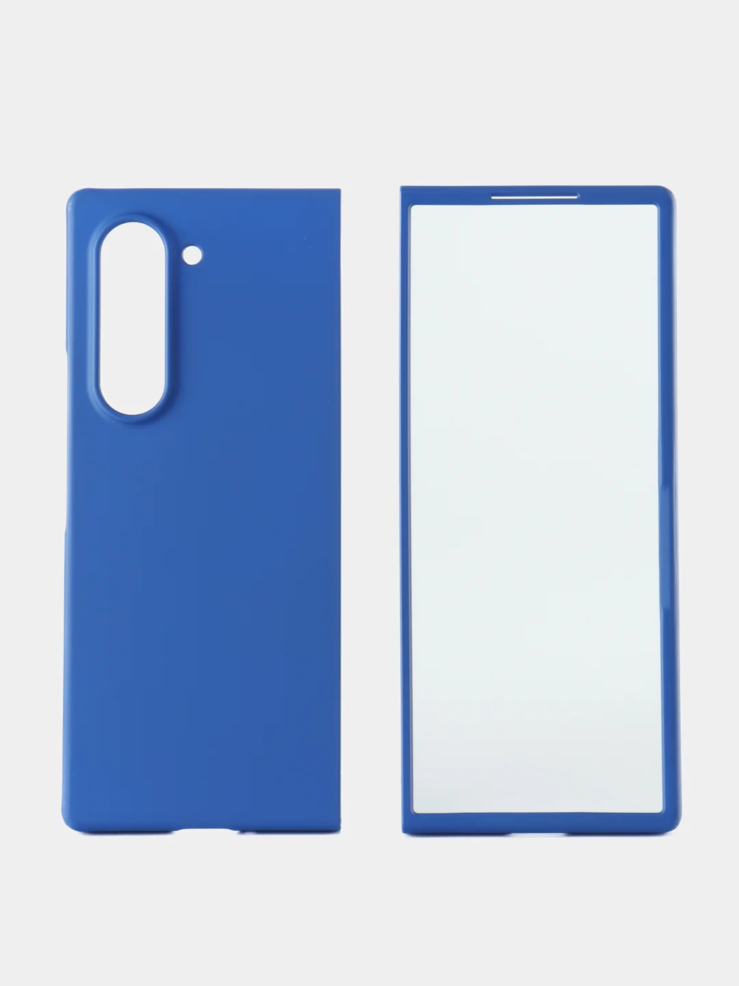 Синий чехол для Samsung Galaxy Z Fold 6 защитный пластиковый ROSCO тонкий матовый soft-touch