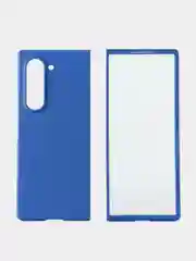 Синий чехол для Samsung Galaxy Z Fold 6 защитный пластиковый ROSCO тонкий матовый soft-touch