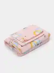 Розовый комплект постельного белья 1,5 спальный (одеяло +простыня+ 2наволочки),Ткань- хлопок