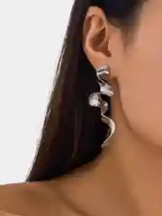 Серебряный серьги на Новый год длинные вечерние