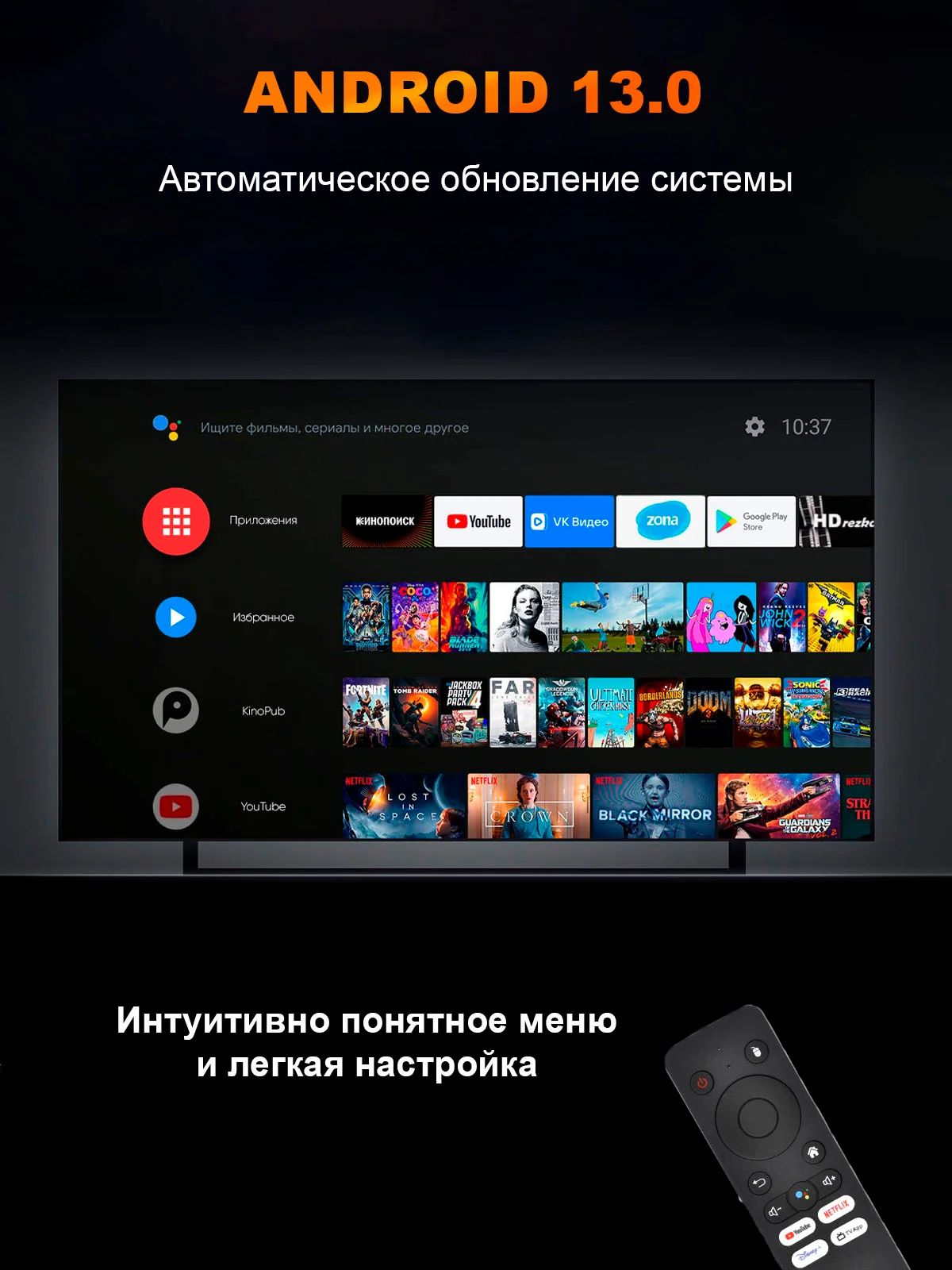 Смарт ТВ приставка DGMedia A5 Android 13, RK3528, 2/16 Гб, Wi-Fi, 4K