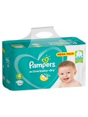 Подгузники Pampers Active Baby-Dry, 9-14 кг, размер 4, 106 штук