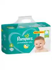 Подгузники Pampers Active Baby-Dry, 9-14 кг, размер 4, 106 штук