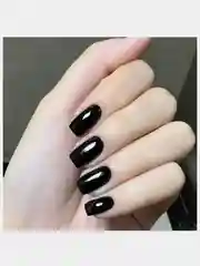 Накладные ногти короткие форма Квадрат черные