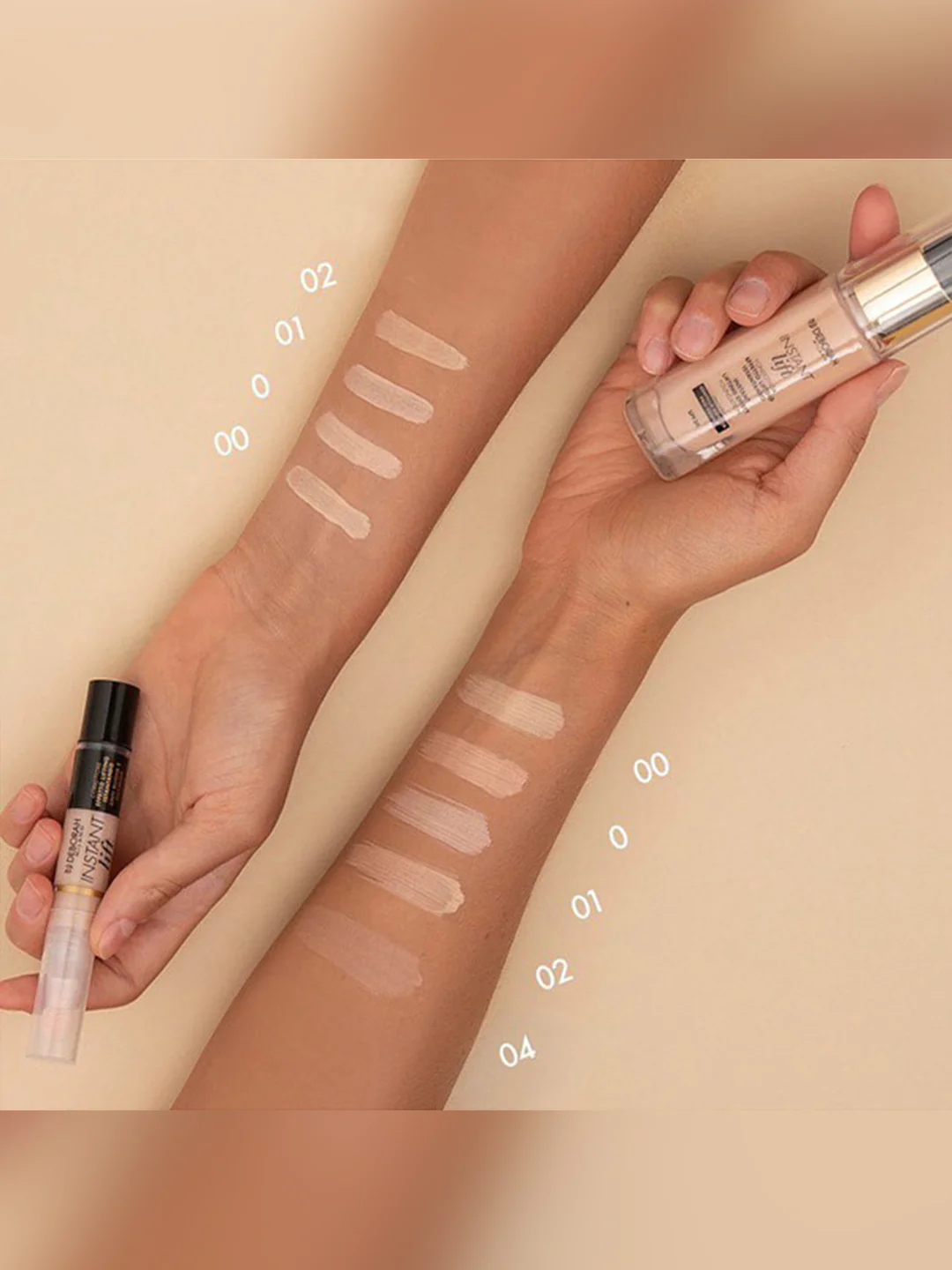 DEBORAH Тональная основа-лифтинг INSTANT LIFTING EFFECT FOUNDATION тон 00 слоновая кость