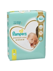 Подгузники Pampers Premium Care для новорожденных 2-5 кг, размер 1, 66 штук