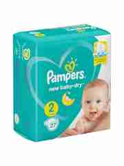 Подгузники Pampers New Baby-Dry, 4-8 кг, размер 2, 27 штук