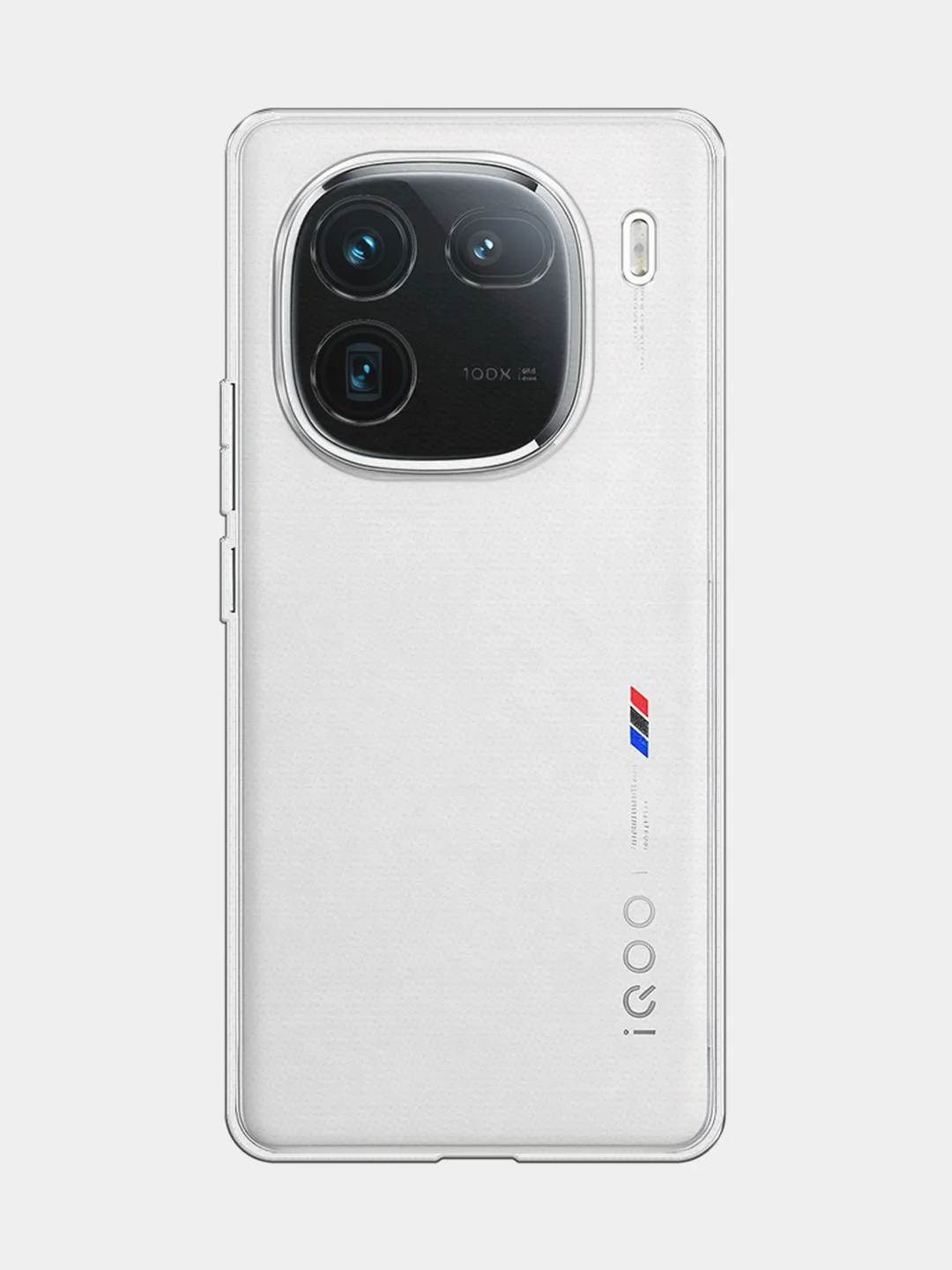 Прозрачный силиконовый чехол на Vivo iQOO 12 / Виво iQOO 12 прозрачный, с принтом, защита камеры