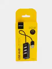 Черный разветвитель хаб USB-HUB Perfeo 4 Port, (PF6010H)