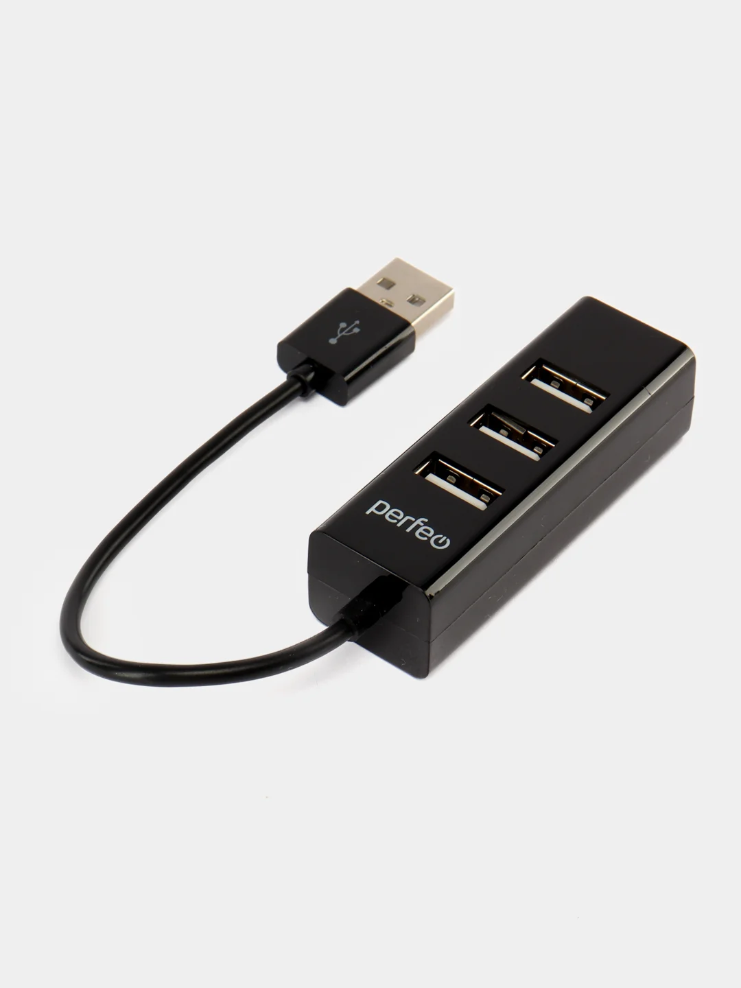 Черный разветвитель хаб USB-HUB Perfeo 4 Port, (PF6010H)