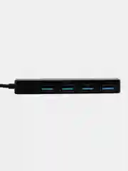 Черный разветвитель хаб USB-HUB Perfeo 4 Port, (PF-H038)
