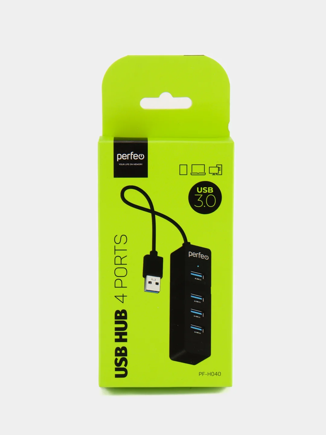 Разветвитель хаб USB-HUB Perfeo 4 Port, 3.0 (PF-H040)