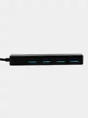 Черный разветвитель USB хаб C-HUB Perfeo 4 порта (PF-H039)