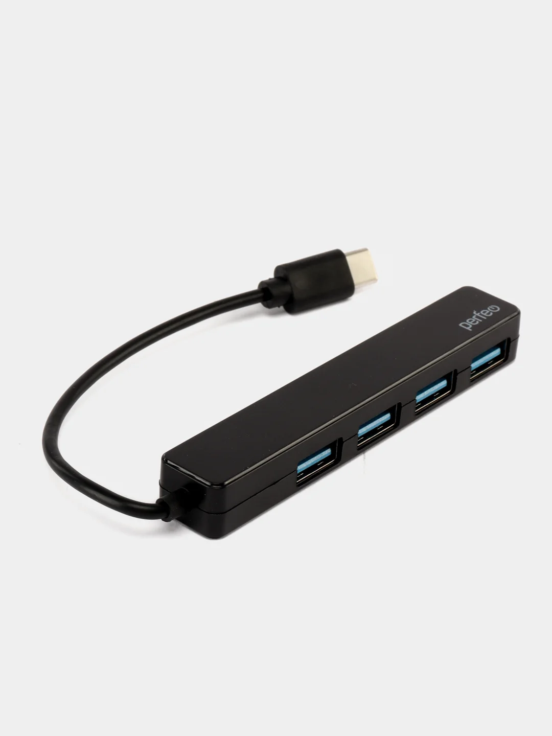 Черный разветвитель USB хаб C-HUB Perfeo 4 порта (PF-H039)