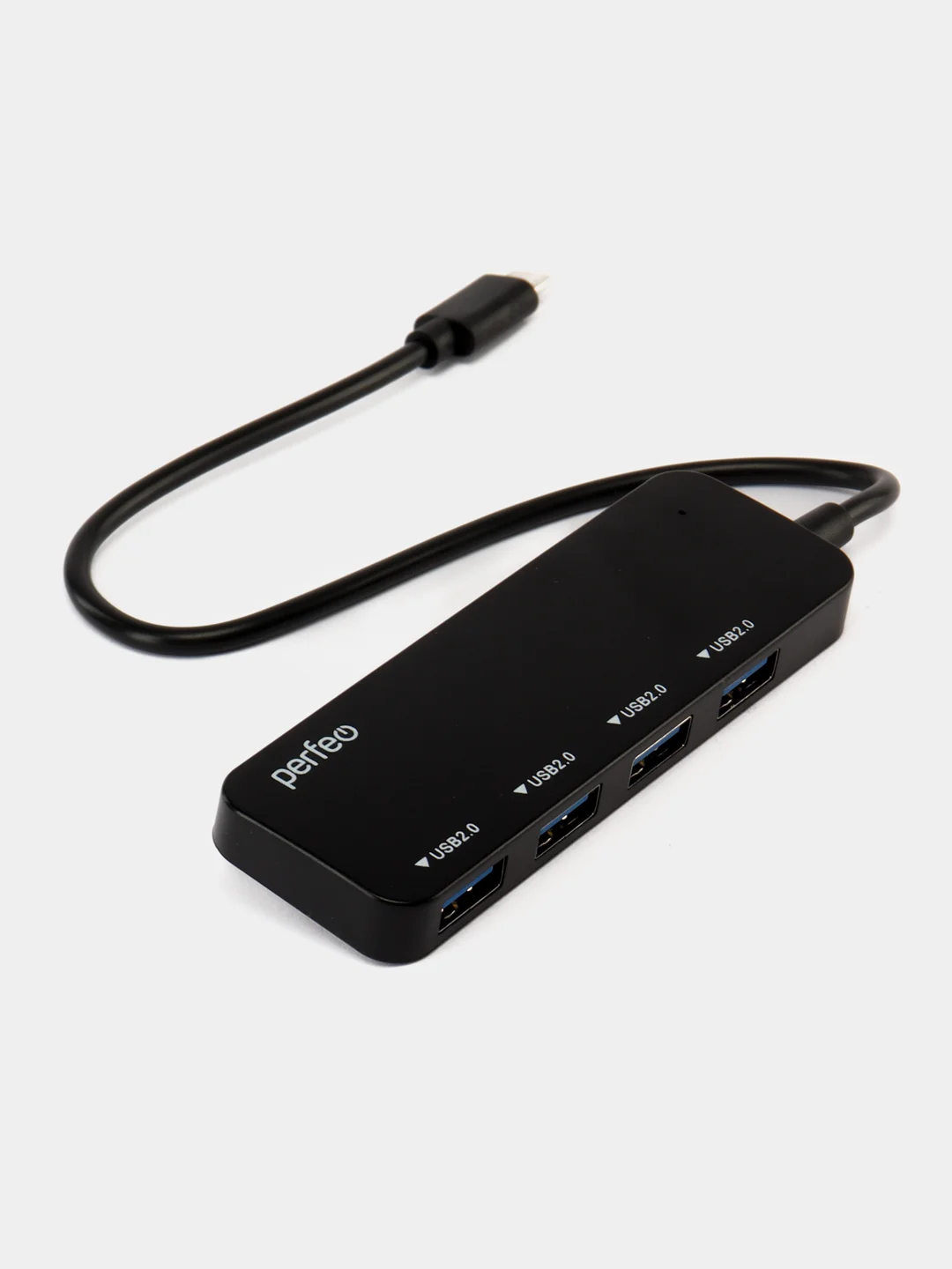 Разветвитель USB хаб C-HUB Perfeo 4 Port, (PF-H048) чёрный
