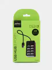 Разветвитель хаб USB-HUB Perfeo 1 Port 3.0+7 Port 2.0 (PF-H050) чёрный