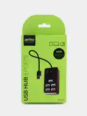 Разветвитель хаб USB-HUB Perfeo 1 Port 3.0+4 Port 2.0 (PF-H051) чёрный