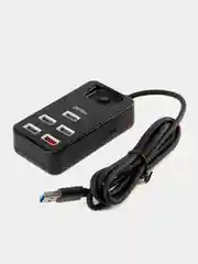 Разветвитель хаб USB-HUB Perfeo 1 Port 3.0+4 Port 2.0 (PF-H051) чёрный