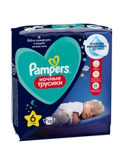 Трусики Pampers Night Pants, размер 6, 25 штук, 15+ кг