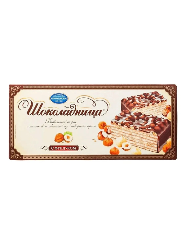 Торт вафельный "Шоколадница" с фундуком, 230г
