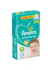 Подгузники Pampers Active Baby-Dry 9-14 кг, размер 4, 70 шт