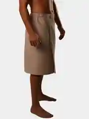 Бежевый килт банный мужской вафельный