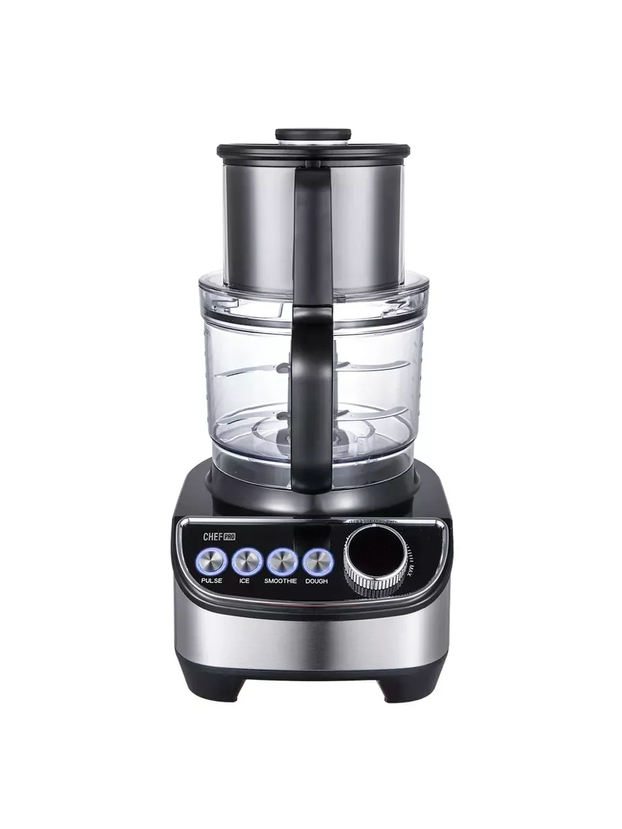 Черный блендер стационарный 9 в 1 CHEF PRO CF-KP1103B с электронной панелью управления, 1200Вт