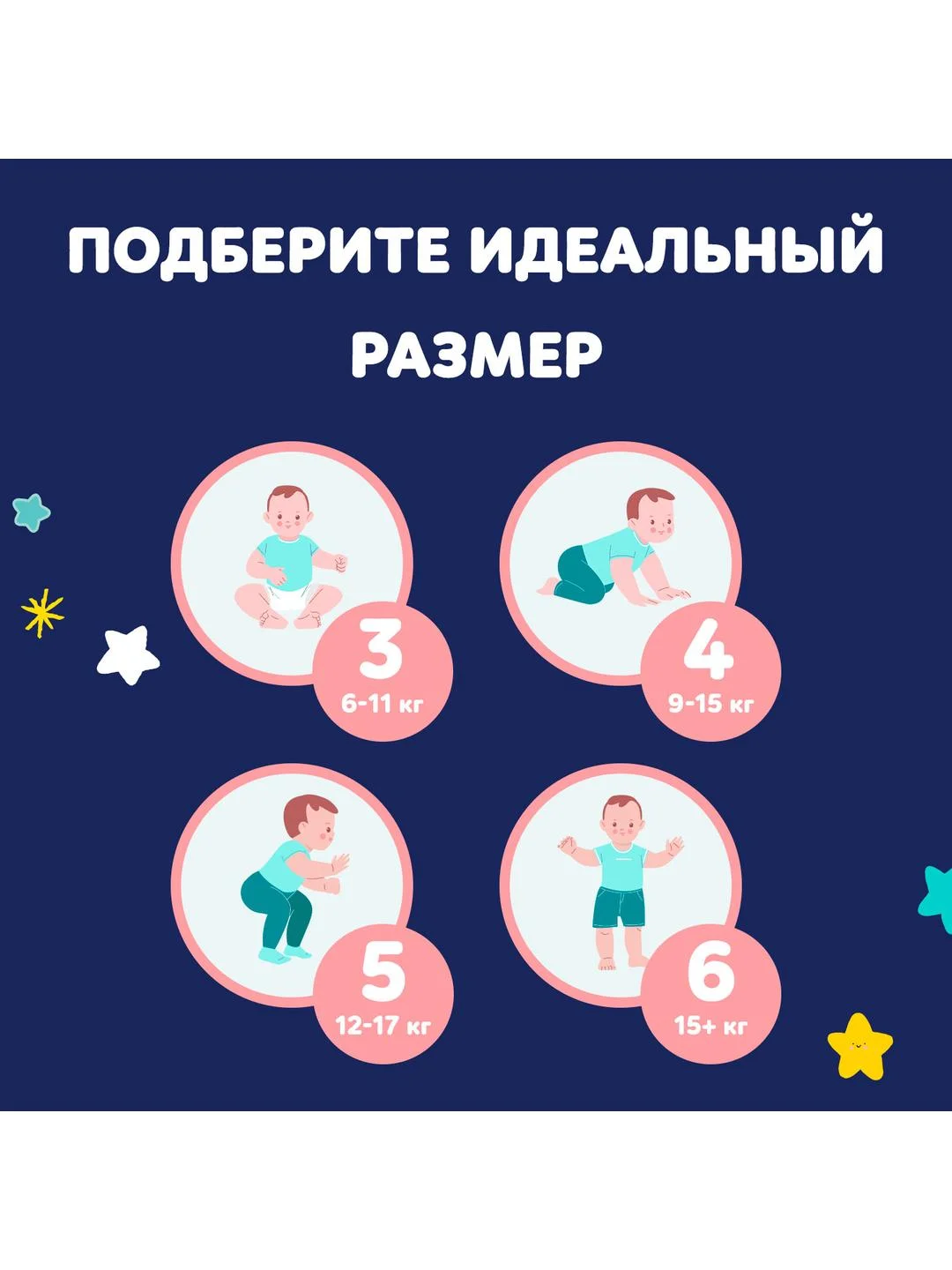 Трусики ночные Pampers миди 6-11 кг, размер 3, 32 штуки