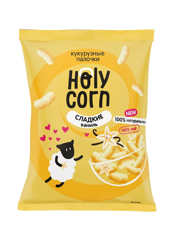 Holy Corn Кукурузные палочки со вкусом “Сладкие“, 50 г