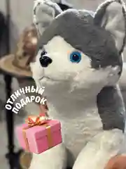 Мягкая игрушка собачка Хаски, 45 см