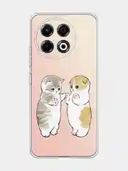 Бежевый меланж чехол на Tecno Spark 30 Pro / Текно Спарк 30 Про прозрачный, с принтом, защита камеры