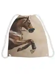 Коричневый сумка мешок для обуви "Смелая лошадь" 38x40 (bpa16153)