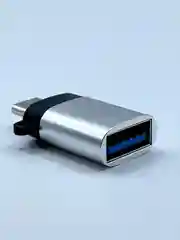Серебряный переходник адаптер USB Type C на USB 3.0 otg
