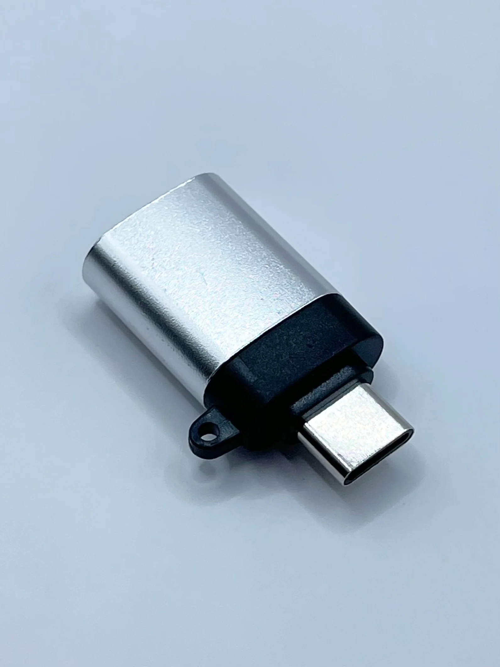 Серебряный переходник адаптер USB Type C на USB 3.0 otg