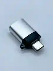 Серебряный переходник адаптер USB Type C на USB 3.0 otg