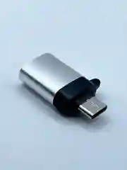 Серебряный переходник адаптер USB Type C на USB 3.0 otg