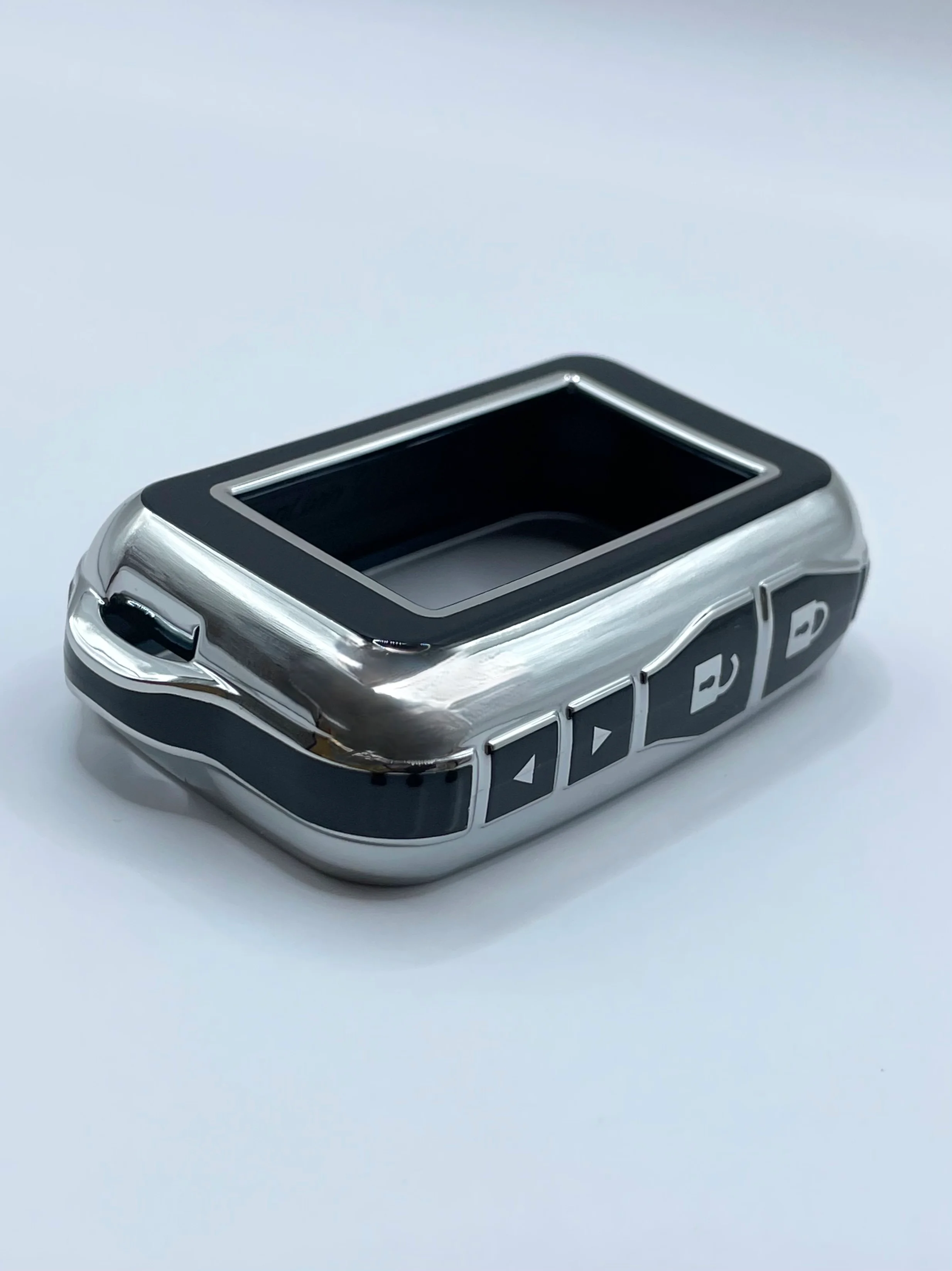 Серебряный чехол на брелок сигнализации Starline E90 E96 E95 E60