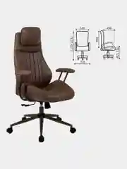 Кресло компьютерное офисное, игровое, синхромеханизм, иск. Замша Brabix Premium, 532944