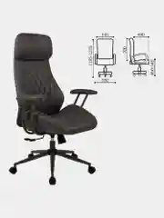 Кресло компьютерное офисное, игровое, синхромеханизм, иск. Замша Brabix Premium, 532943