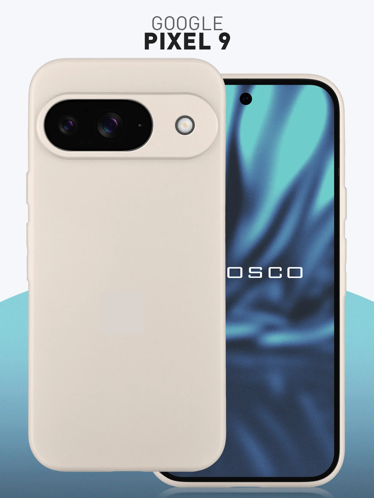 Слоновая кость чехол для Google Pixel 9 силиконовый ROSCO матовый тонкий с бортиком защитой вокруг камер