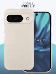 Слоновая кость чехол для Google Pixel 9 силиконовый ROSCO матовый тонкий с бортиком защитой вокруг камер
