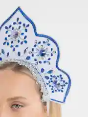 Синий кокошник "Снегурочка"