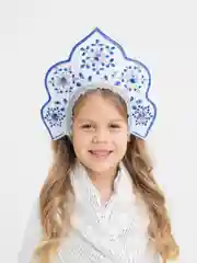 Синий кокошник "Снегурочка"