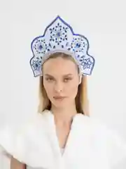 Синий кокошник "Снегурочка"