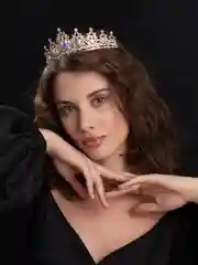 Белый корона, диадема свадебная для невесты на голову