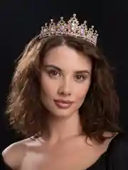 Белый корона, диадема свадебная для невесты на голову