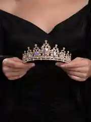 Белый корона, диадема свадебная для невесты на голову