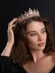 Белый корона, диадема свадебная для невесты на голову