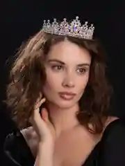 Разноцветный корона, диадема свадебная для невесты на голову